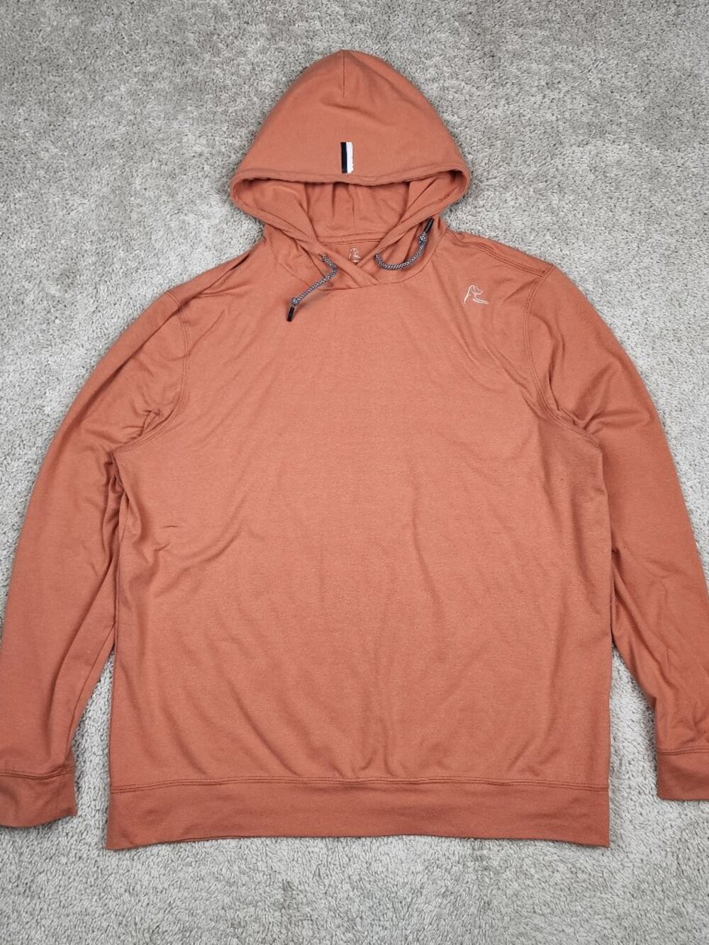 Rhoback Hoodie Mens Size Large L Orange Hooded Golf Fishing Performance USA